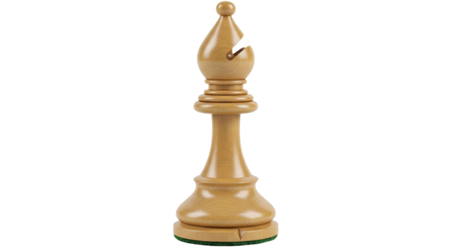 Isolated Chess Bishop Piece