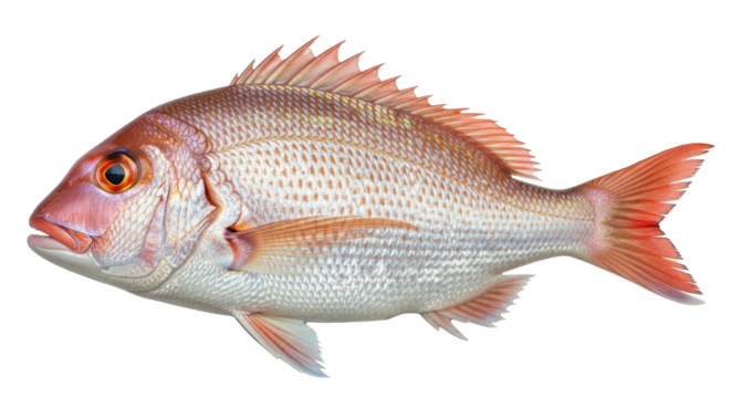 Isolated Red Snapper Fish