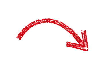 Crayon arrow element design, Textured red arrow illustration