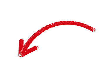 Left red crayon arrow element