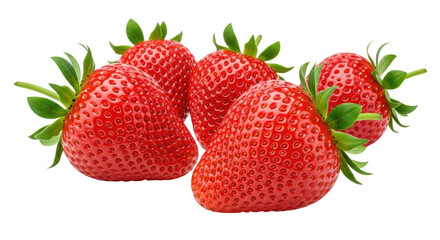 Isolated Strawberries