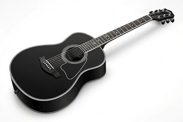 acoustic guitar isolated on white
