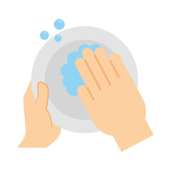 Obraz premium Dish Wash Flat Vector Icon Eps 10 Files