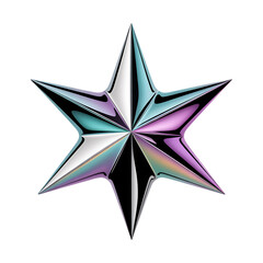 Obraz premium Iridescent Star: Abstract Geometric Design Element