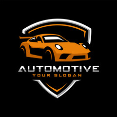 Car logo with shield for automotive