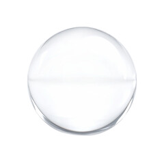 clear glass sphere isolated on white background