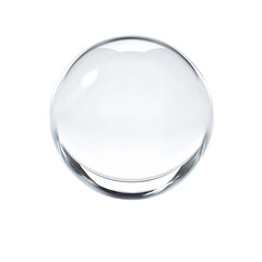  clear glass sphere isolated on white background