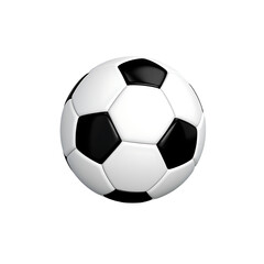 Obraz premium Classic Soccer Ball with Black and White Panels on a Black Background 3D Rendering