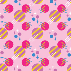 Multicolored galaxy abstract seamless pattern design