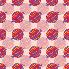 Abstract colorful space seamless pattern illustration