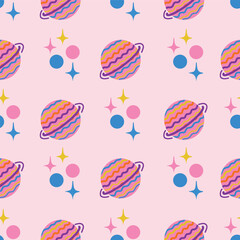 Galaxy abstract vector repeat pattern illustration