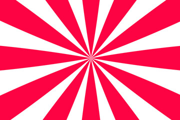 Vibrant radial burst pattern with alternating red and black stripes emanating from a central point isolated on transparent background