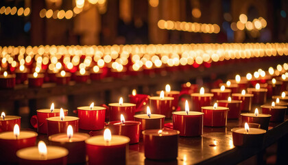 Array of beautiful candles set against a soft background providing the perfect ambiance for a love confession