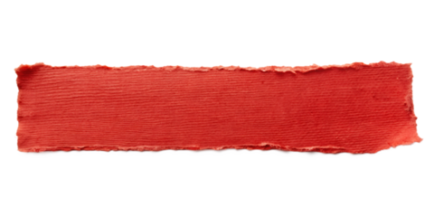 red tape on a white background a strip of torn red paper tape displaying a textured surface and uneven edges isolated on - white background png