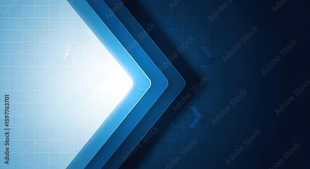 Poster abstract blue layers and light gradient create a modern and dynamic background design