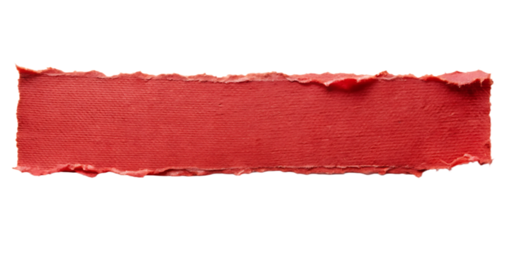 red tape on a white background a strip of torn red paper tape displaying a textured surface and uneven edges isolated on - white background png