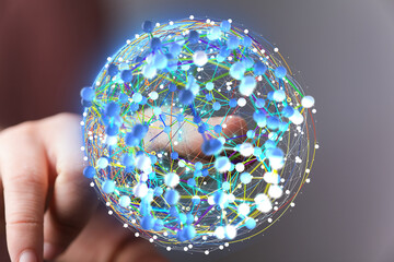 Abstract image of a global network, connection, digital world, technology, innovation, future....