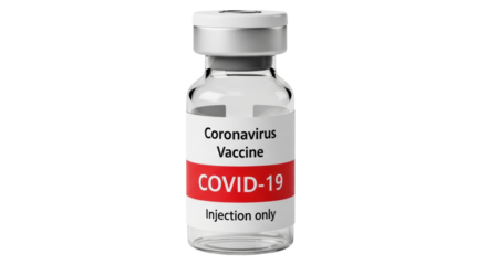 Isolated Covid-19 Vaccine Vial