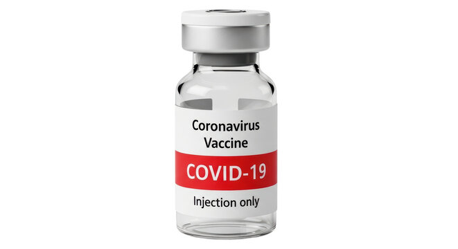 Isolated Covid-19 Vaccine Vial