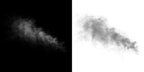 Misty gray smoke effect PNG on transparent background. Ideal for cinematic horror scenes, mystical visuals, or dark atmospheres. Realistic drifting fog for compositing.