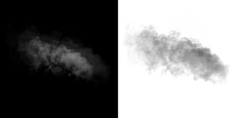 Misty gray smoke effect PNG on transparent background. Ideal for cinematic horror scenes, mystical visuals, or dark atmospheres. Realistic drifting fog for compositing.