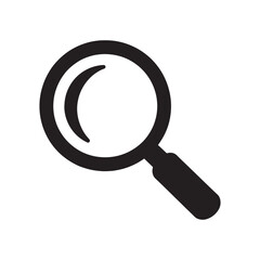 Magnifying glass icon vector for search and zoom tool illustration.