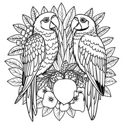 Naklejka premium animal mandala art