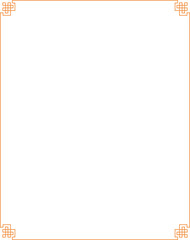 Traditional Korean Orange Frame