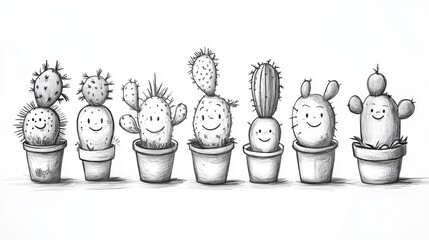 Isolated green cactus in a terracotta pot with no background, clean and sharp edges, perfect for design cutouts