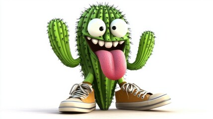 Isolated green cactus in a terracotta pot with no background, clean and sharp edges, perfect for design cutouts