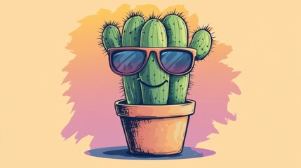 Isolated green cactus in a terracotta pot with no background, clean and sharp edges, perfect for design cutouts