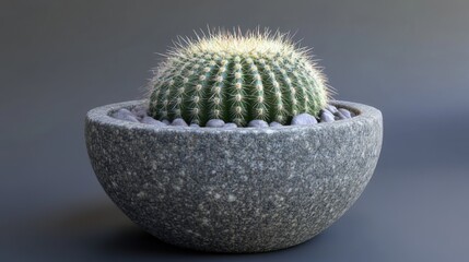 Isolated green cactus in a terracotta pot with no background, clean and sharp edges, perfect for design cutouts
