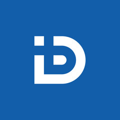 Obraz premium Monogram Initial Letter D ID Logo Design Vector Template