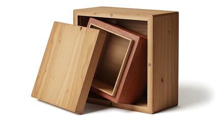 Wooden box storage container organizer woodcraft handmade carpentry design interior decor home goods furniture