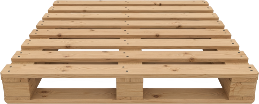 Wooden Cargo Shipping Pallet Constructed With Planks And Nails Isolated Transparent Background Transparent Background