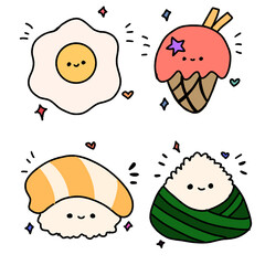 set of funny cartoon animals