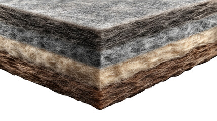 Layered Material: An intricate cross-section of layered material displays a rich tapestry of textures and colors.