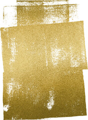Large gold ink texture with a transparent background