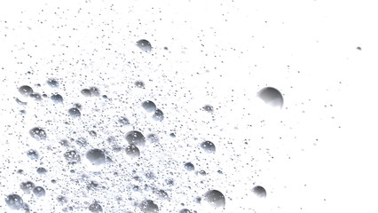 White background with many grey bubbles, perfect for clean designs.