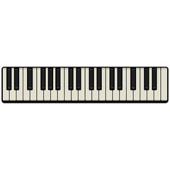 Fototapeta premium Piano Keys Illustration A Digital Depiction of Black and White Notes for Music Lovers