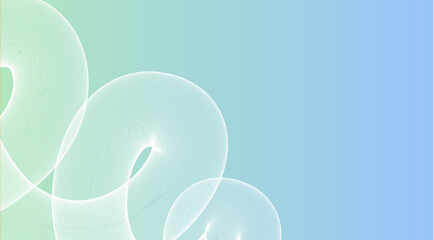 Vector Spiral Grid torus Design Green to Blue Gradien