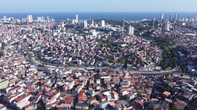 Aerial View of Bahia, Brazil 26 &ndash; Colorful Cityscape, Culture and Coastal Scenery, favela