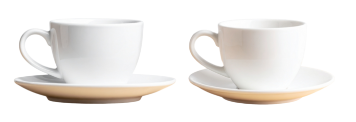 Collection set of Coffee cup isolated on transparent background