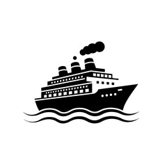 Obraz premium cruise ship vector illustration