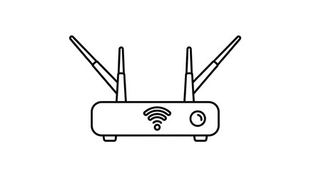 Fototapeta premium Router wifi wireless network internet connection antenna technology signal modem broadband device lan access