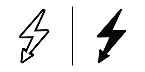 Dynamic Energy Icons: A study of minimalistic symbols representing energy and power. The iconic forms are shown in contrasting styles, hinting at concepts of charge and voltage. 