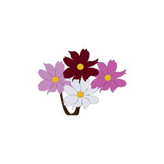 Flower with Colorful