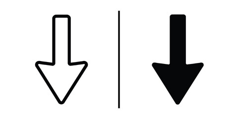 Arrow Icon: A simple, striking visual of contrasting arrow icons, perfect for emphasizing direction, movement, or selection in any design. 