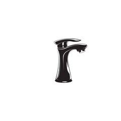 Vector illustration of water faucet or tap. Perfect for plumbing, water supply, sanitation, and environmental design projects