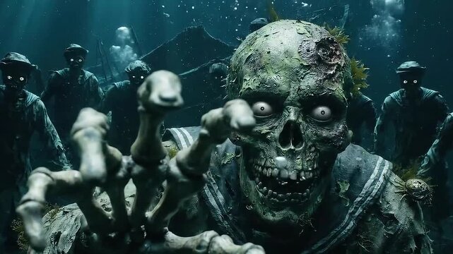 Deep Sea Terrors: An Underwater Zombie Horde